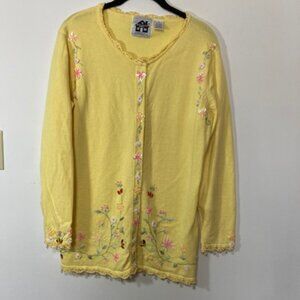 Storybook Knits “Spring Potpourri” Vintage Used Sweater, Size M